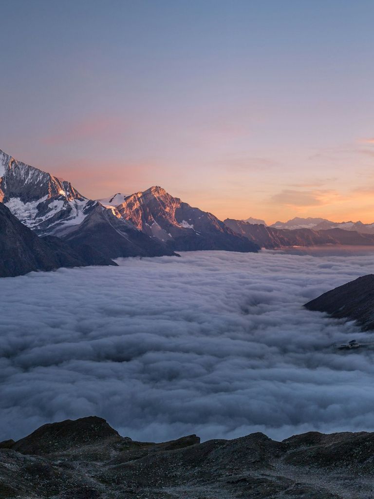 Mountain landscape at sunrise